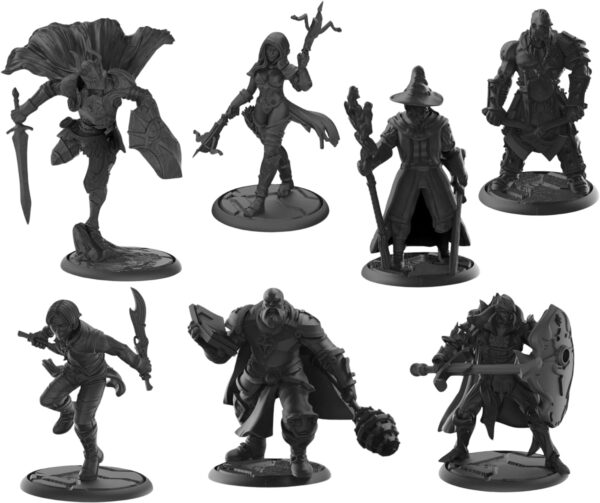 Miniaturas RPG Herois Humanos Personagens Dungeons And Dragons DND D&D 7 Unidades